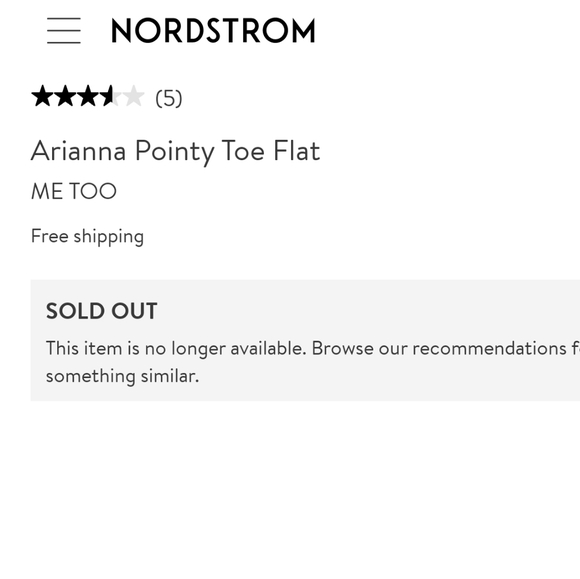 Me Too black pointed ballet flats 9.5 Ariana - Picture 5 of 6